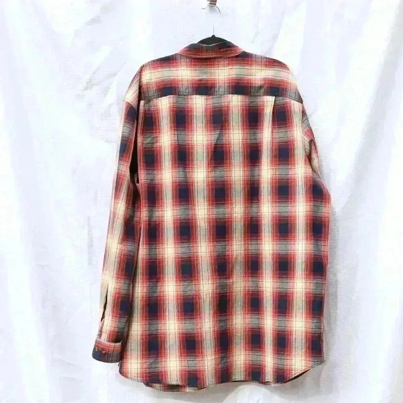 Carhartt Size 3XL Red/Blue/cream long sleeve button down shirt - Picture 6 of 10